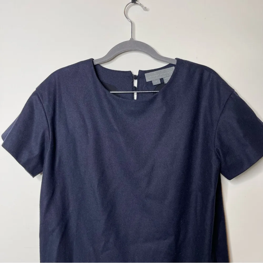 Proenza Schouler navy blue wool cashmere mini tee dress sz 4 - Image 3