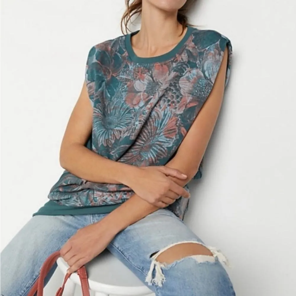 Anthropologie Daily Practice Dory Tunic Dress Size XS Tropical Floral Sleeveless - Image 4