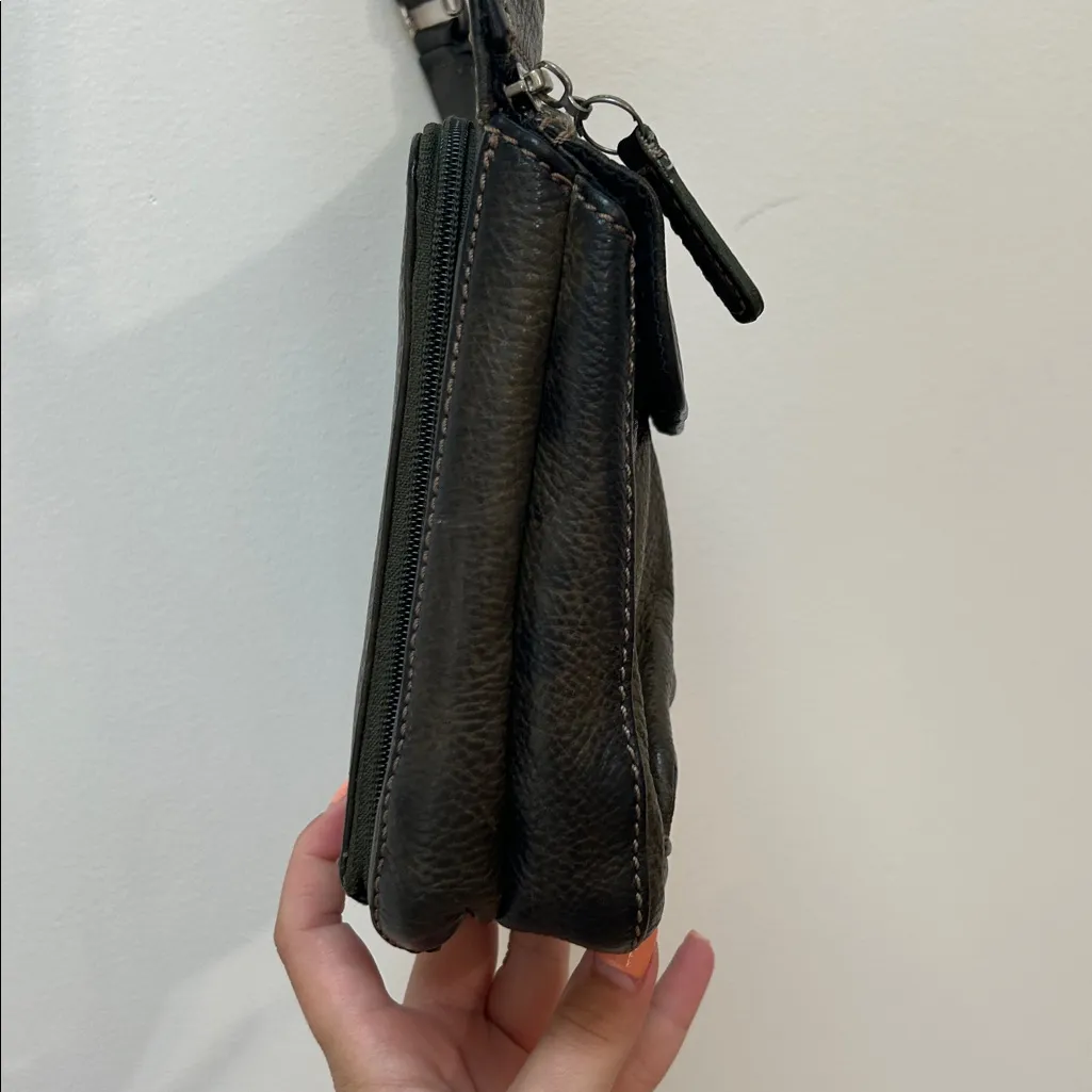 Vintage Fossil 1954 Crossbody Genuine Leather Bag Organizer Dark Brown‎ 75082 - Image 9