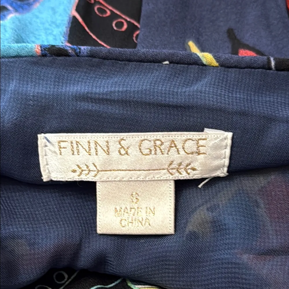 FINN & GRACE Tiered Tassel Tie Boho Dress Size Small - Image 7