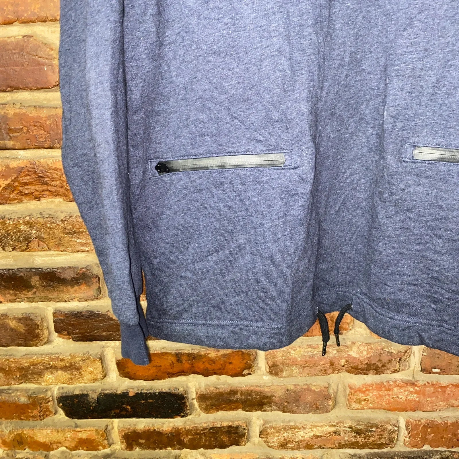 I Love Ugly Blue Oversized Pullover Terry Tunic Sweatshirt Women's Size Large - Image 3