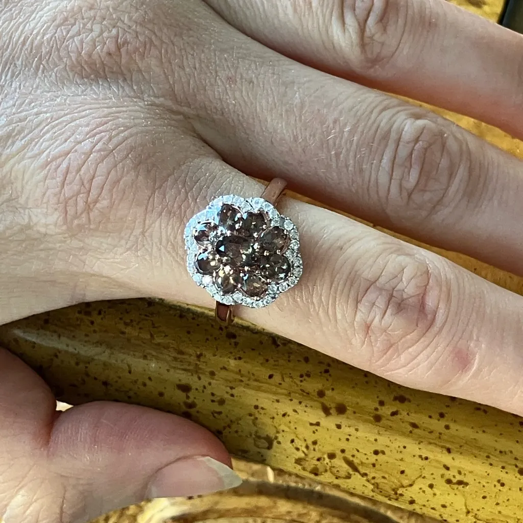 Color Changing Garnet Moissanite Sterling Silver Ring Size 9 Brown - Image 5