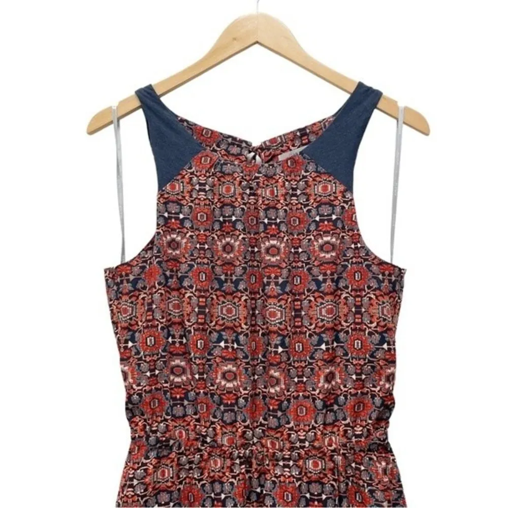 Athleta Printed Martinique Active Dress Red & Navy Size Small Quick Dry Travel - Image 6