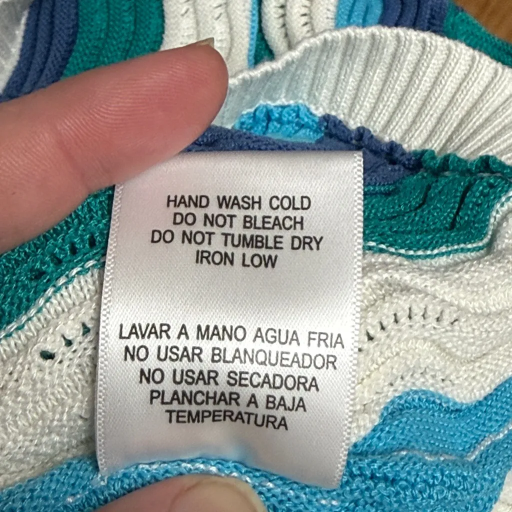 Tuckernuck | Hyacinth House Aqua Wavy Sammie Mini Sweater Dress - Image 12