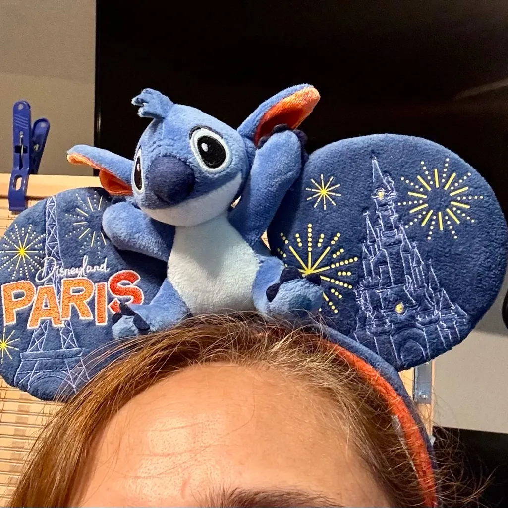 Disney Paris Parks Lilo & Stitch plushie animal Minnie Mouse ears headband - Image 8