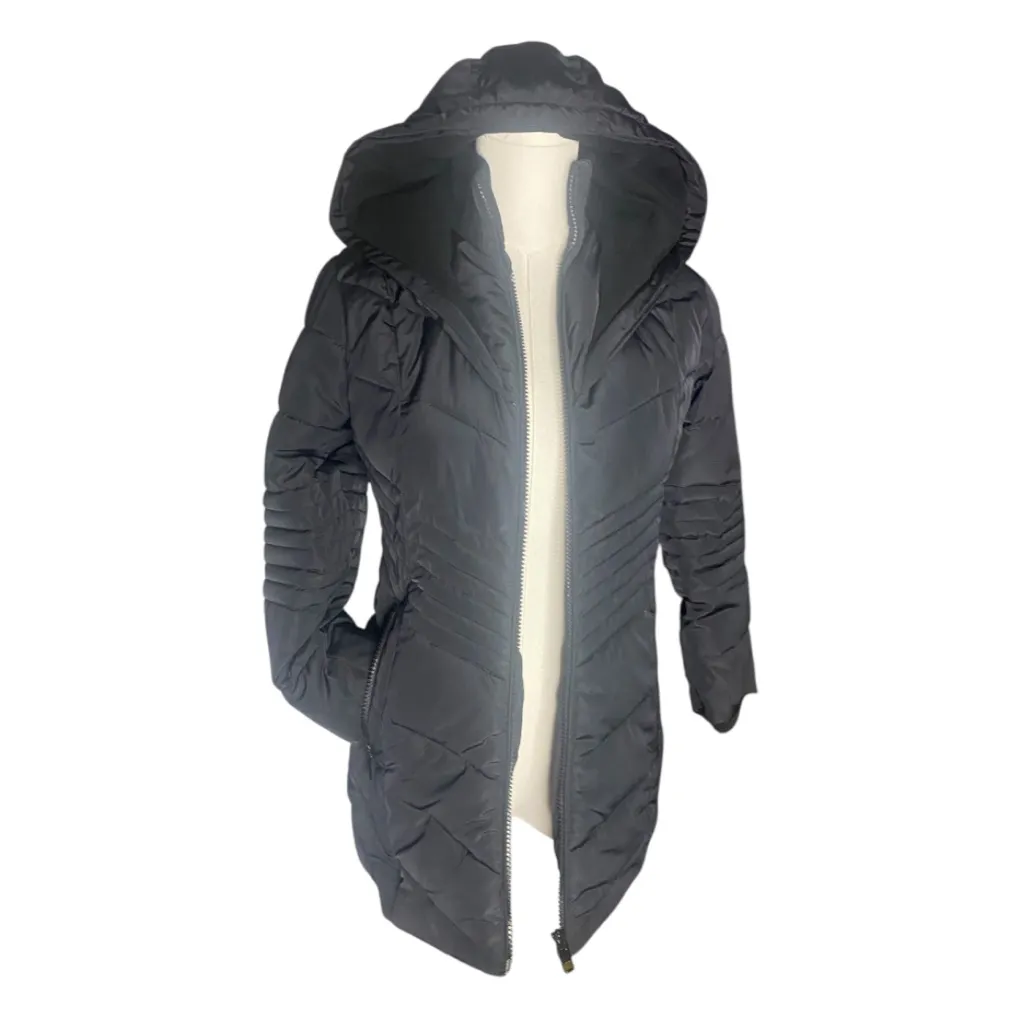 DIESEL Women's S Black Long
Chevron Quilted Hooded Puffer Coat
Jacket - Image 5