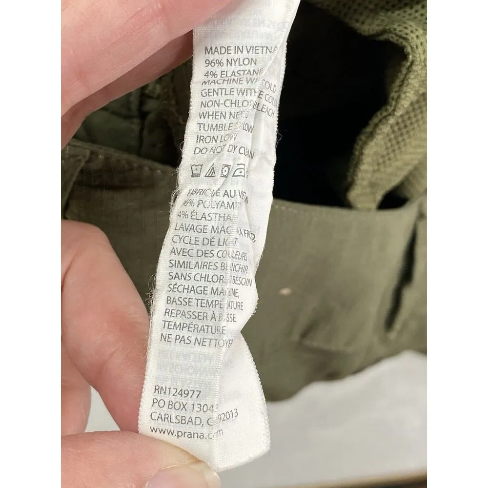 Prana Pants Womens Sz 2 Sage Convertible‎ Hiking Pants Olive Green - Image 12