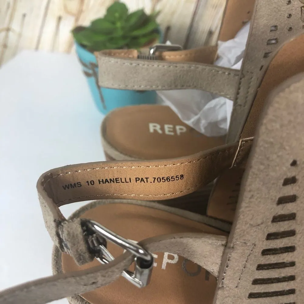 NEW Report Hanelli open toe ankle bootie taupe Size 10 - Image 6