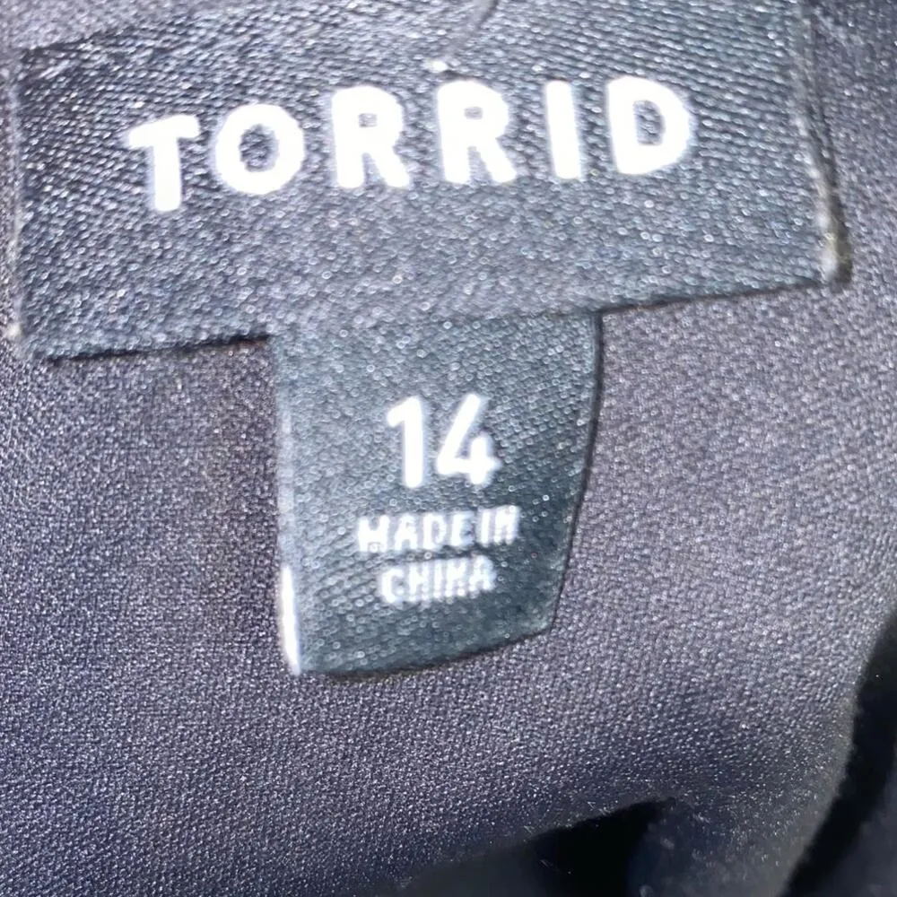 Torrid Tule Skirt Skater Dress Colorblock Sleeveless Pink and Black size 14 - Image 13