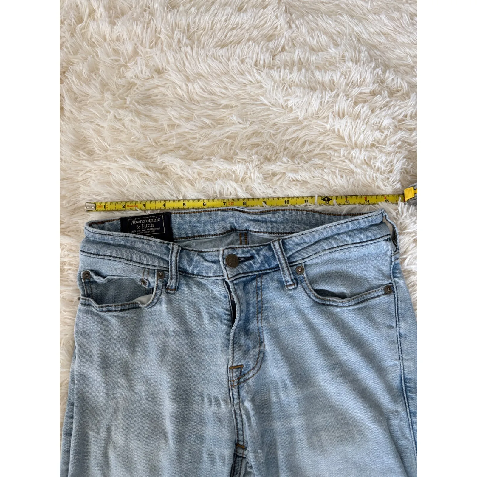 Abercrombie & Fitch Women 29x30 Athletic Slim‎ Stretch Light Wash Jeans Denim - Image 4