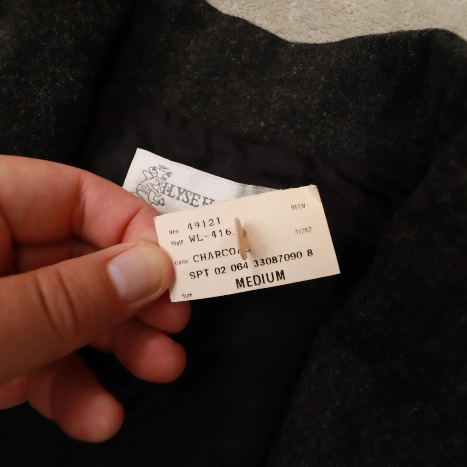 Vintage Ilyse Hart Ltd. Grey Wool Blazer Jacket Womens size Medium Deadstock NWT Gray - Image 4