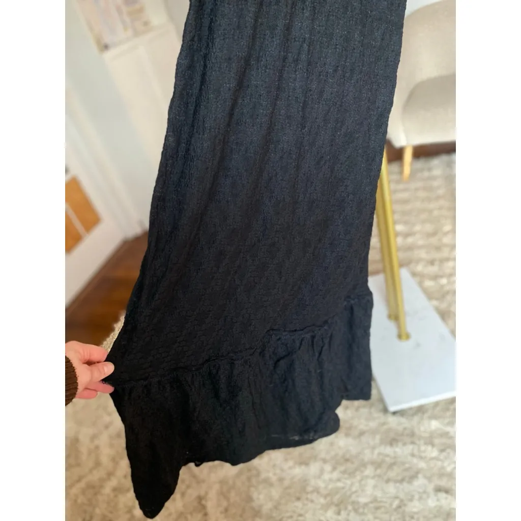 Vintage Y2k Black Lace Maxi Slip Dress 90s Grunge M Clean Girl Quiet Luxury Boho Size M - Image 4