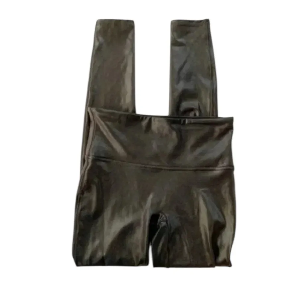 SPANX Faux Leather High Waisted Leggings Black Size M - Image 6