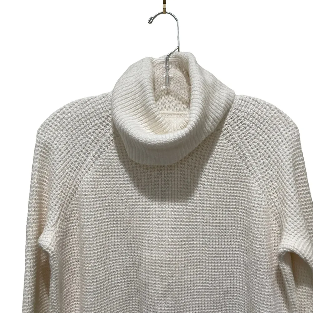 Madewell Eastbrook Turtleneck Cross-Back Sweater Merino Wool Cream White Size XS - Image 7