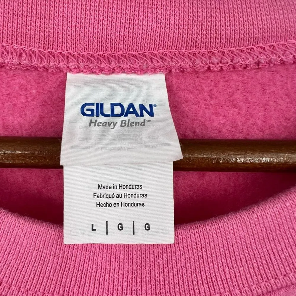 Gildan Daytona Beach Florida pink pullover long sleeve sweatshirt size large - Image 6