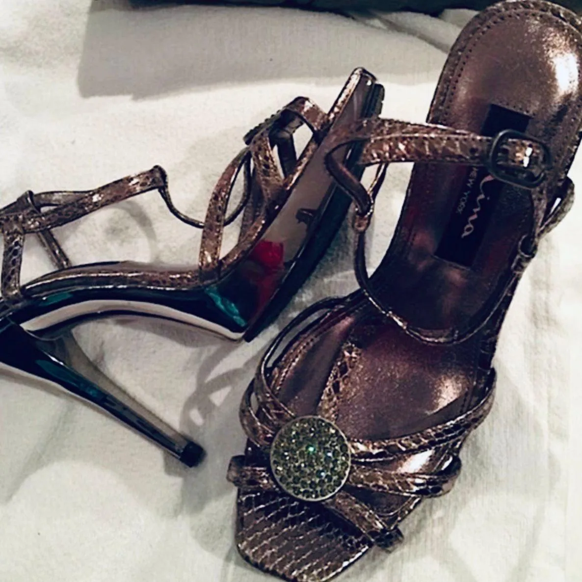 Nina Platform Gunmetal Dressy Cocktail Party Heels - Image 4