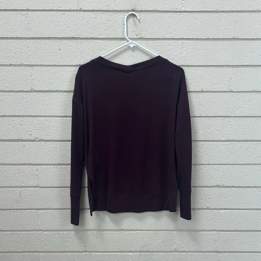 Athleta Coaster Luxe V-Neck Sweatshirt size XXS - Image 3