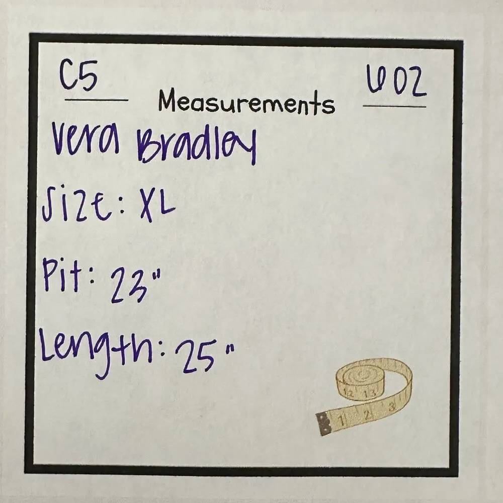 Vera Bradley Women’s Sleepwear Tank Top XL Pajama Top Pattern Pink/Red Pink - Image 5