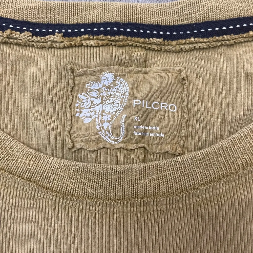 🦄Anthropologie Pilcro Cut-Off Sweatshirt Moss Top Semi Cropped Fit, Size XL - Image 2