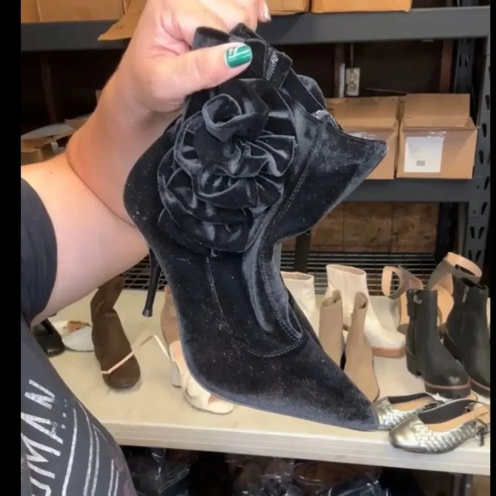 JEFFREY CAMPBELL Florette Velvet Stiletto Bootie Size 5.5 New w/ Tag MSRP $165 - Image 14