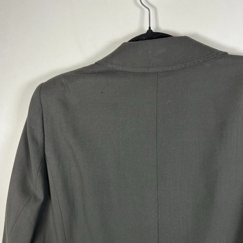 Marina Rinaldi Long Single Button Blazer Black Wool‎ Blend Women’s Size 25/large - Image 15