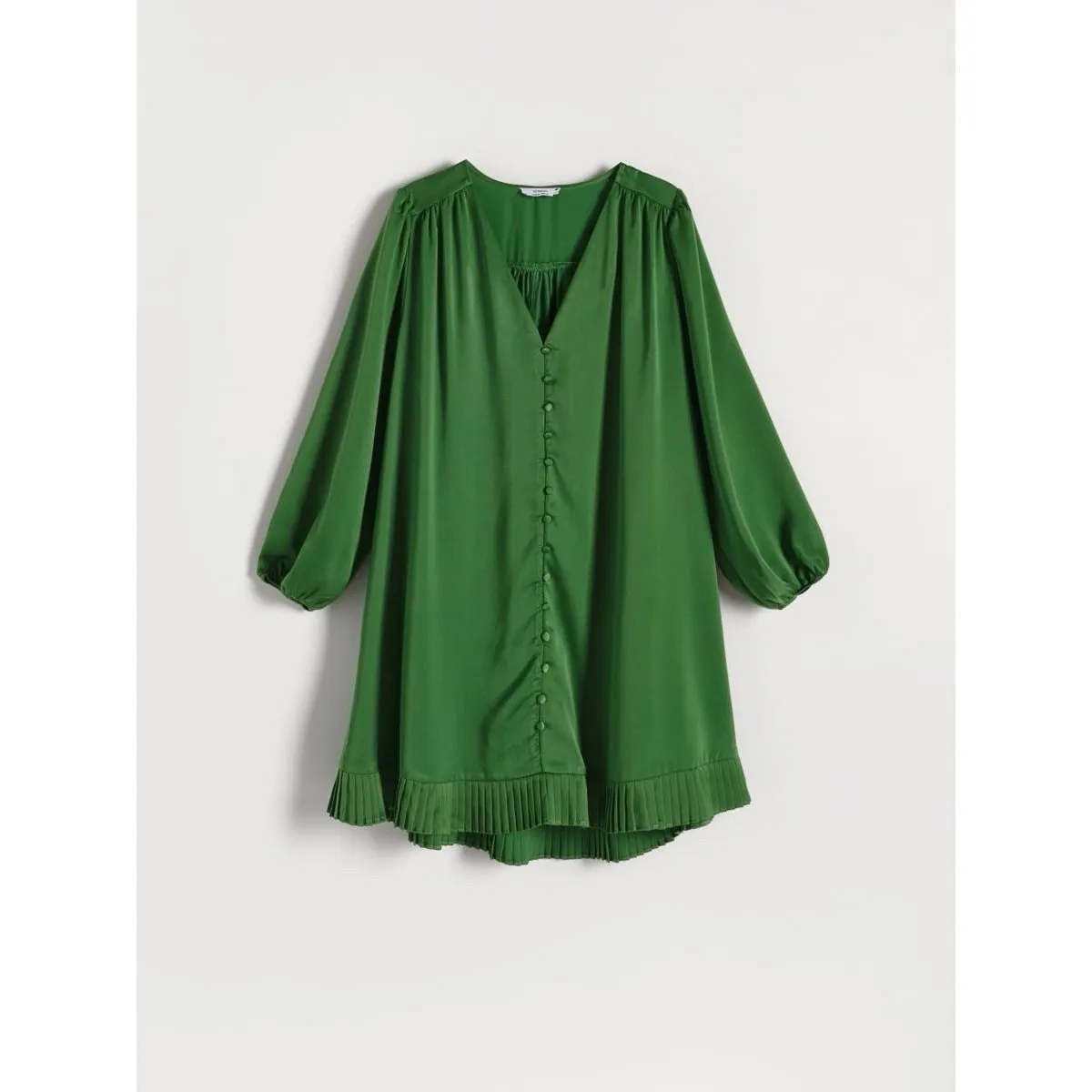 Reformed Green Maxi Mini Accordion Dress Medium - Image 4