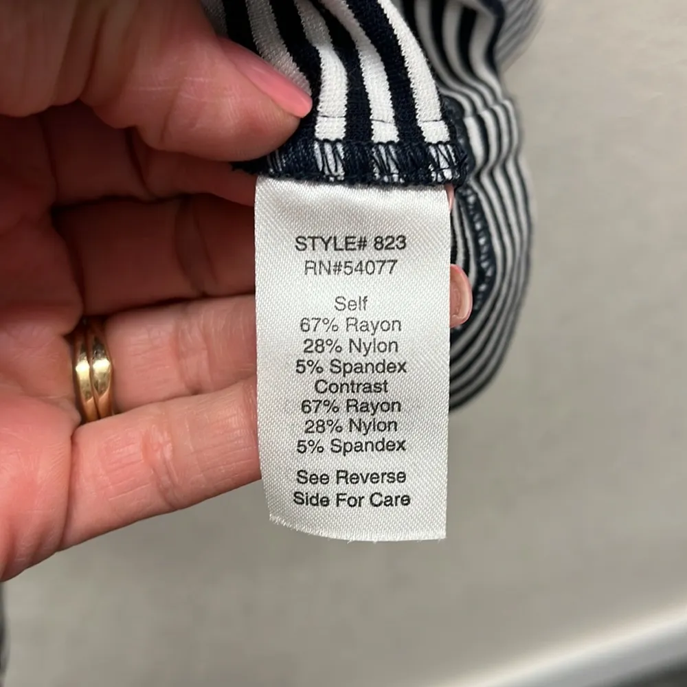 CAbi Striped Life Nautical Blazer Jacket Small - Image 10