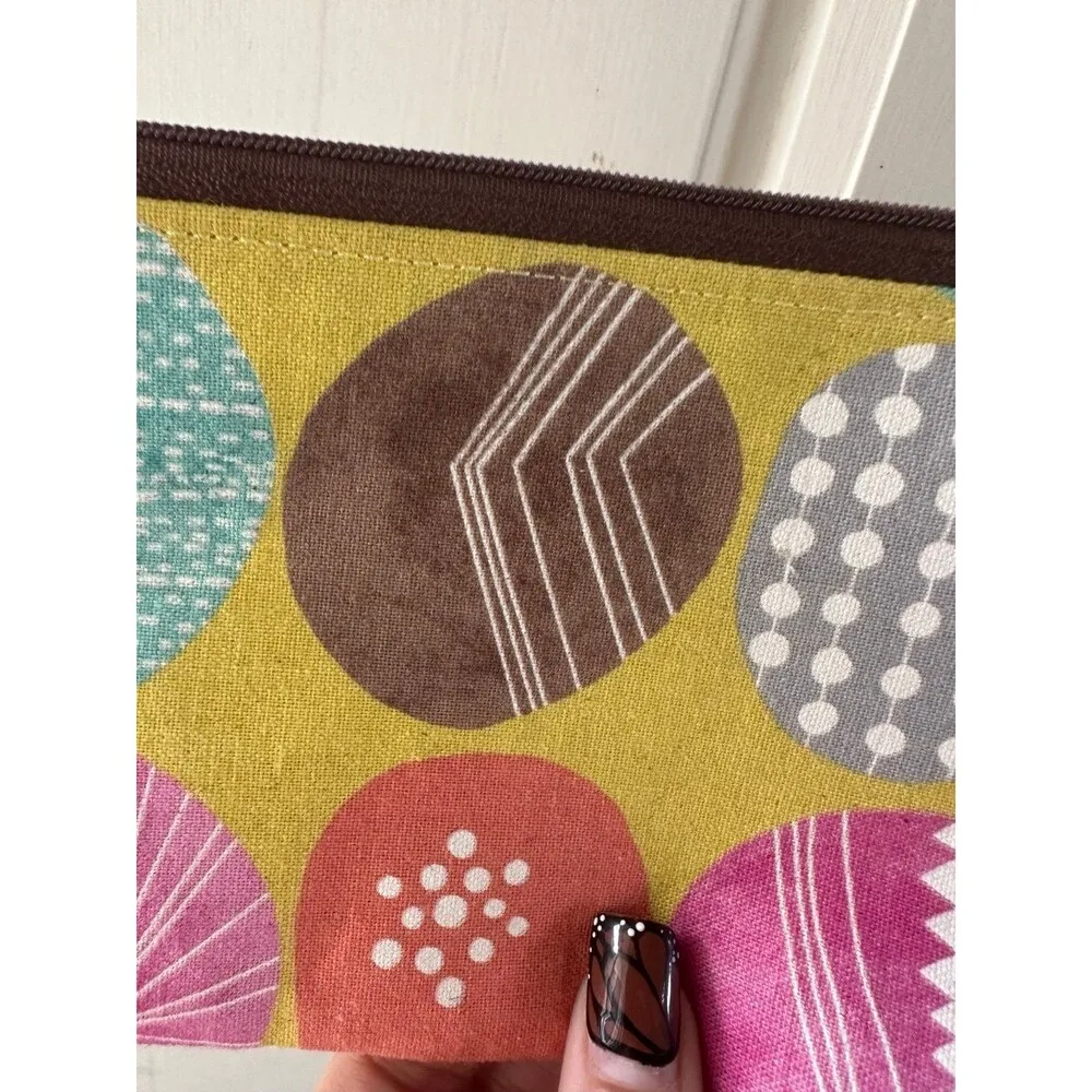 Braveri NWT Handmade Made In Hawaii Art Deco Wristlet Key Fob Pouch One Size Yellow - Image 4