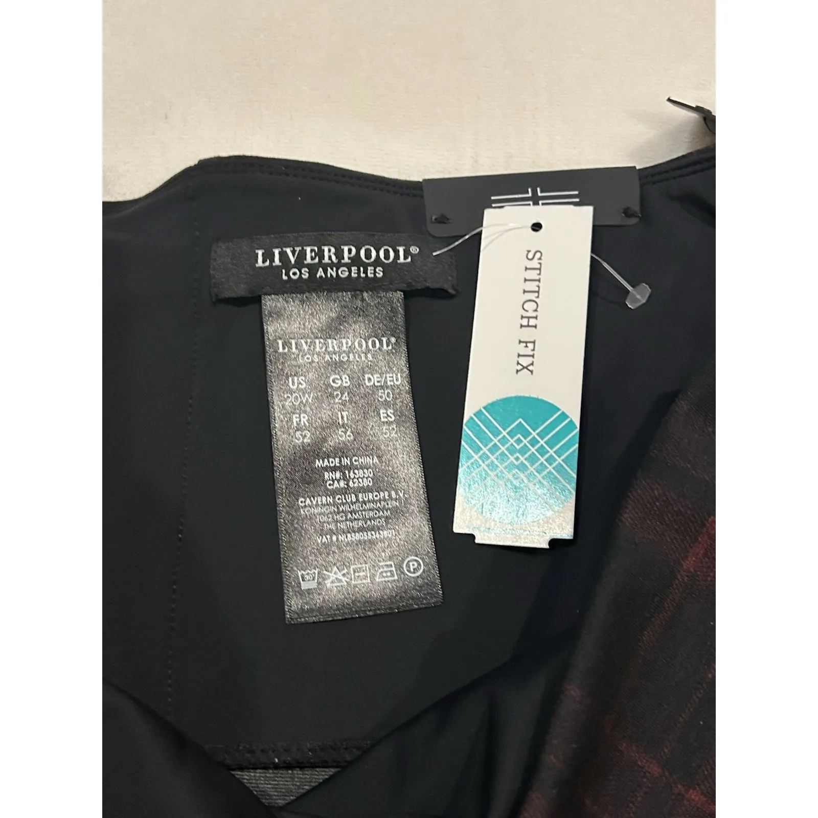 NWT Liverpool LA Plaid Red Black Pencil Skirt Womens Size 20w - Image 11