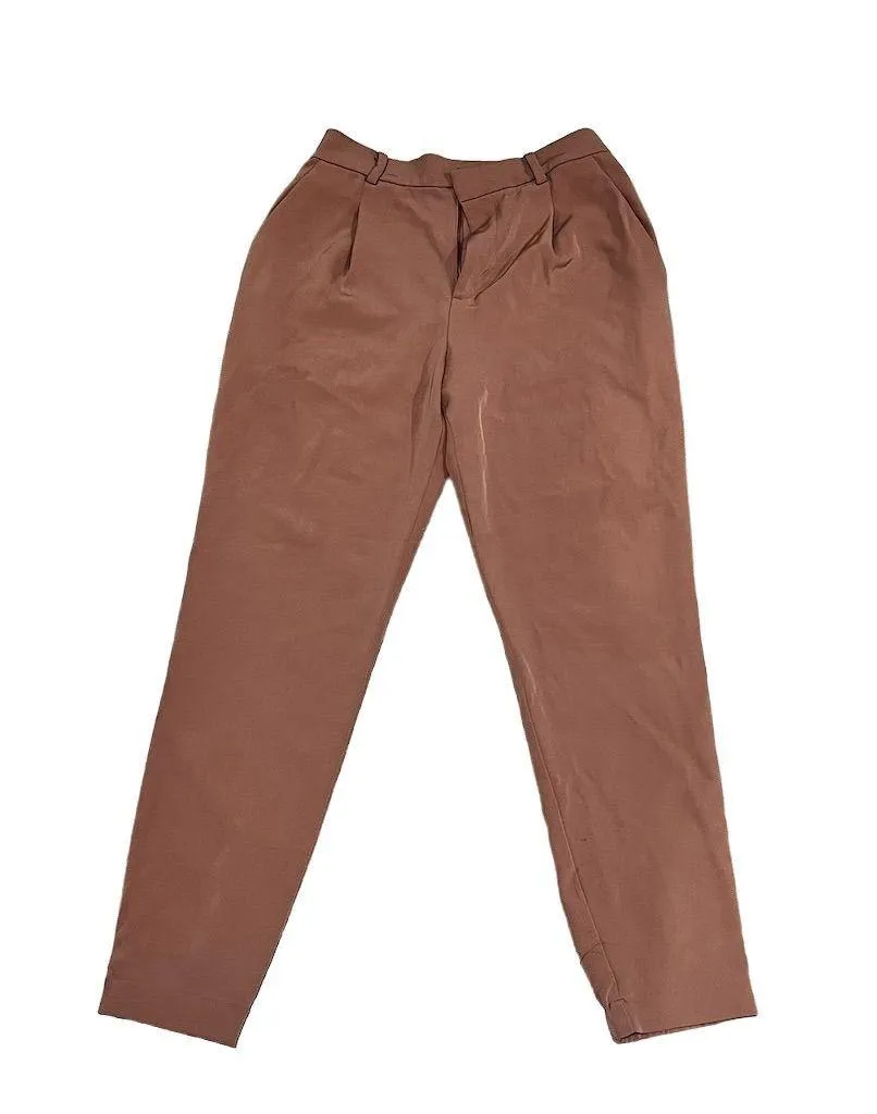 Uniqlo Women's XS Brown High-Waisted Straight Leg Dress Pants Casual - Image 2