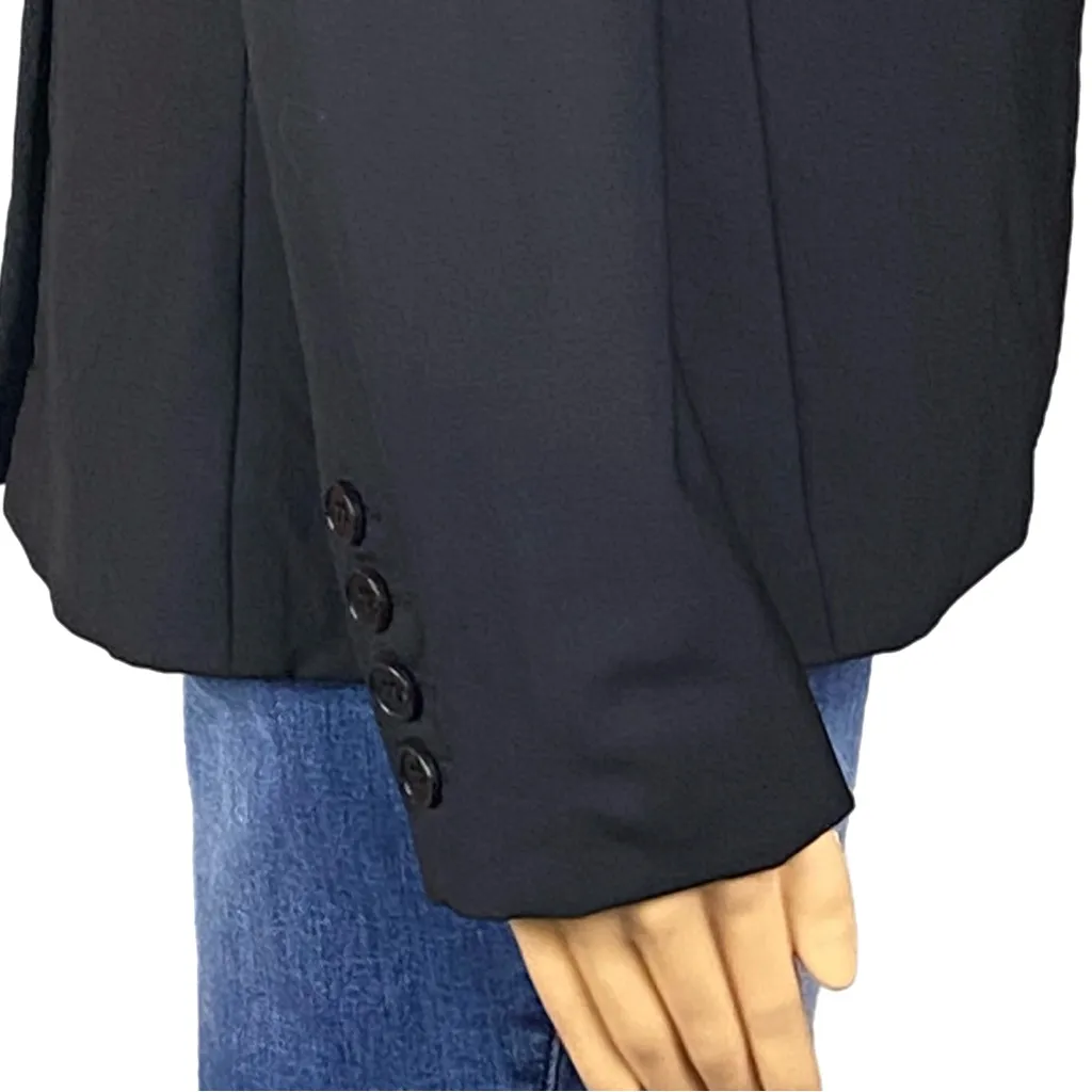 THEORY Vintage black wool blend blazer with chest & 2 front welt pockets Size 0 - Image 7