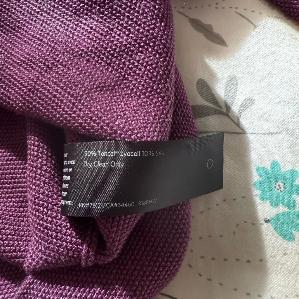 Eileen Fisher Rich Plum Knit Top - Image 4