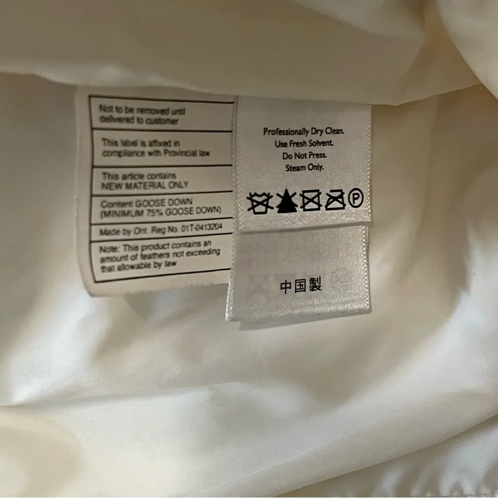 Eddie Bauer Women's Cream Ivory Puffer Vest Faux Fur Collar Large Tall Long - Image 9