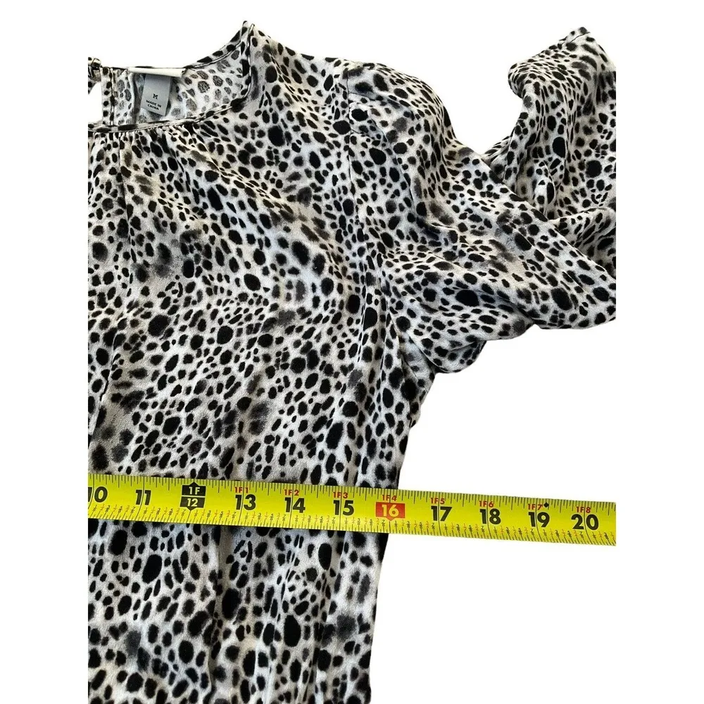 A New Day Women Size Medium Maxi Dress Animal Print 3/4 Sleeve (30-287) - Image 6