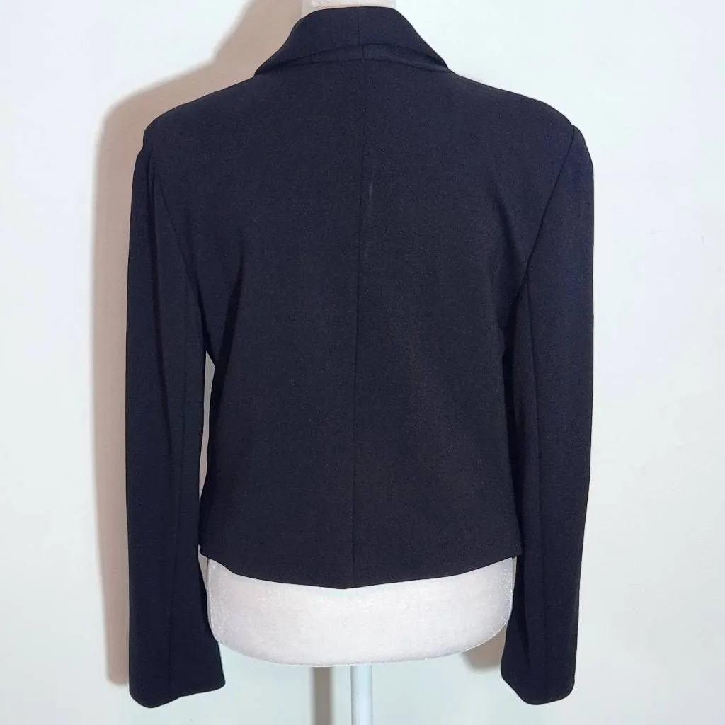 Chico's Black Knit Blazer Size Small Black Knit Open Jacket - Image 5