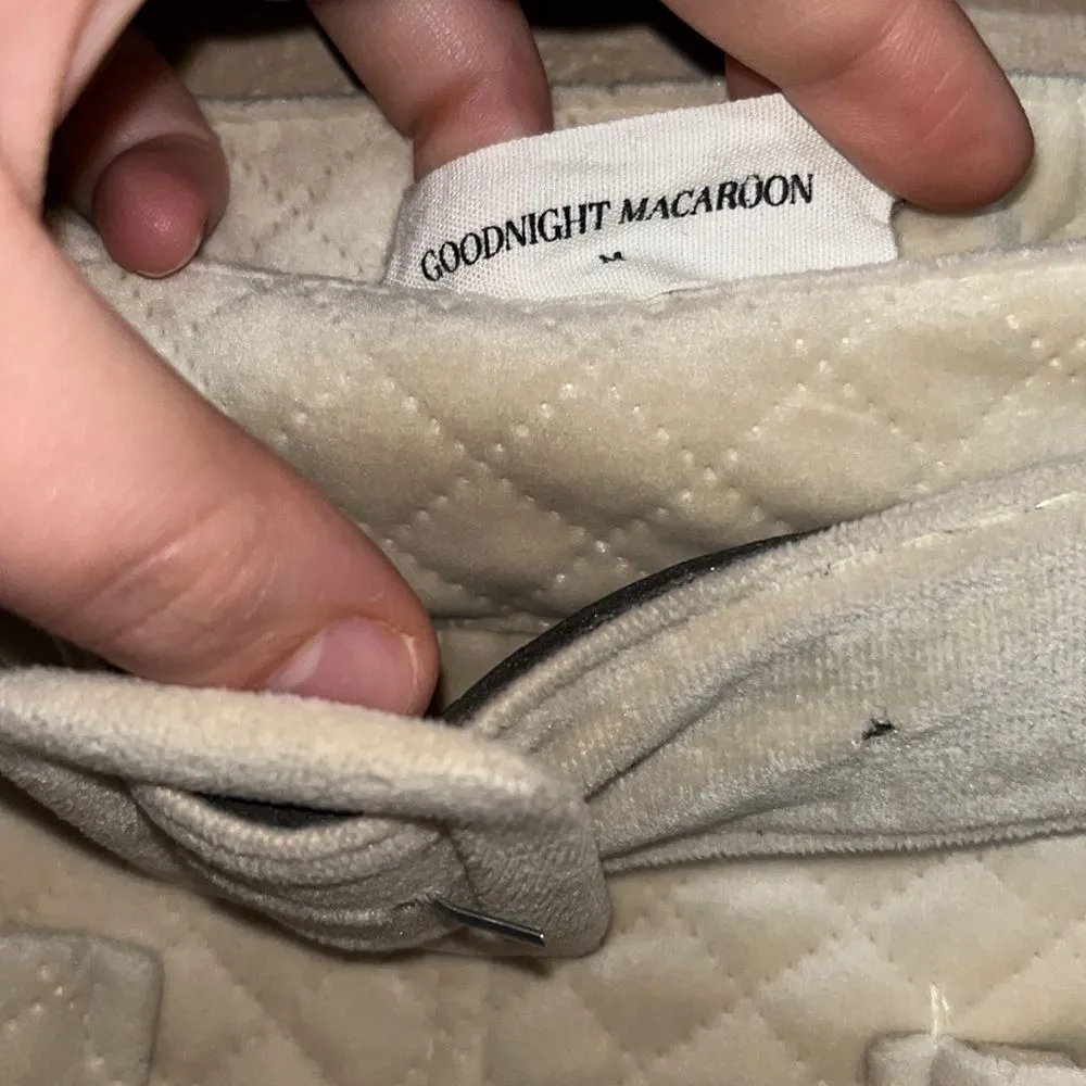 Women’s Goodnight Macaroon Cream Quilted Mini Skirt with belt fall christmas - Image 5