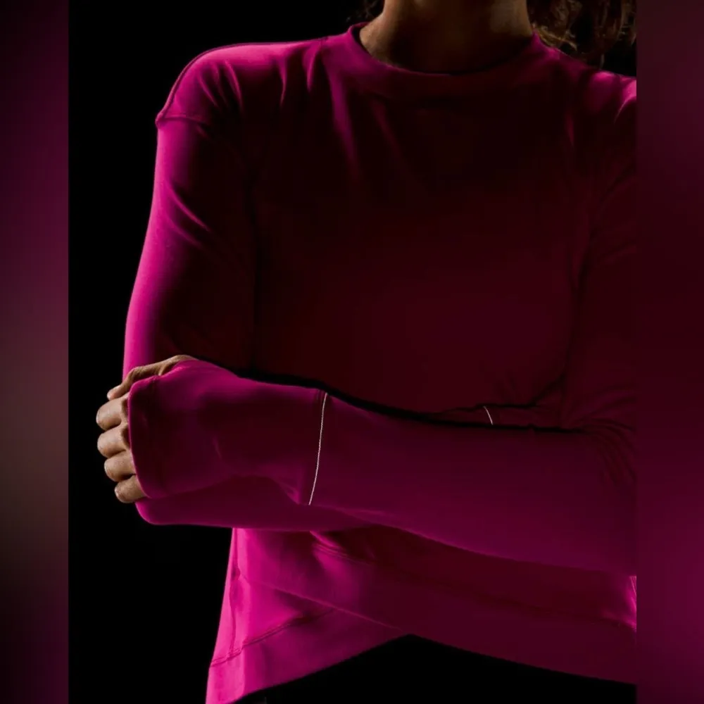 Lululemon NWT Close To Crossing Rulu Long Sleeve Top Ripped Raspberry Size 10 - Image 4
