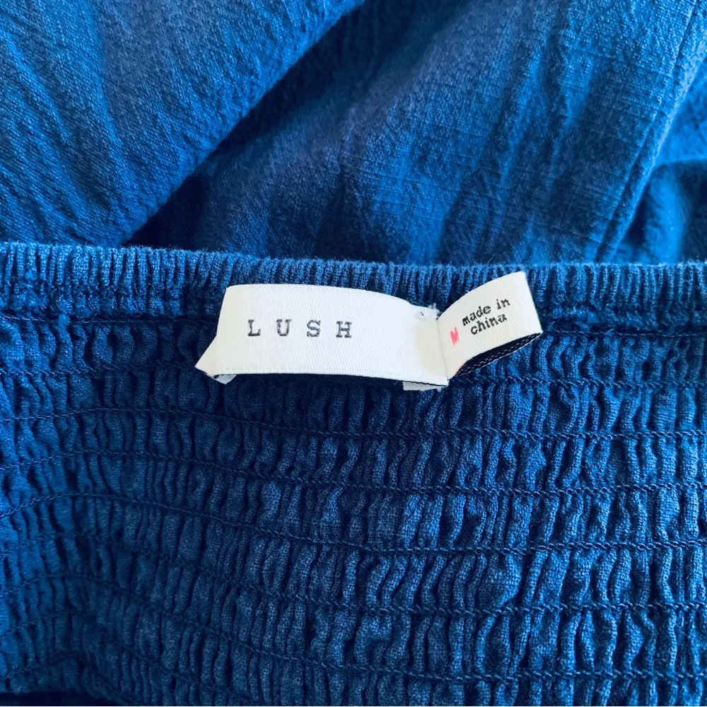 Women's LUSH Navy Wide Legged Flared Cropped Jumpsuit Romper | Size: M - Image 11