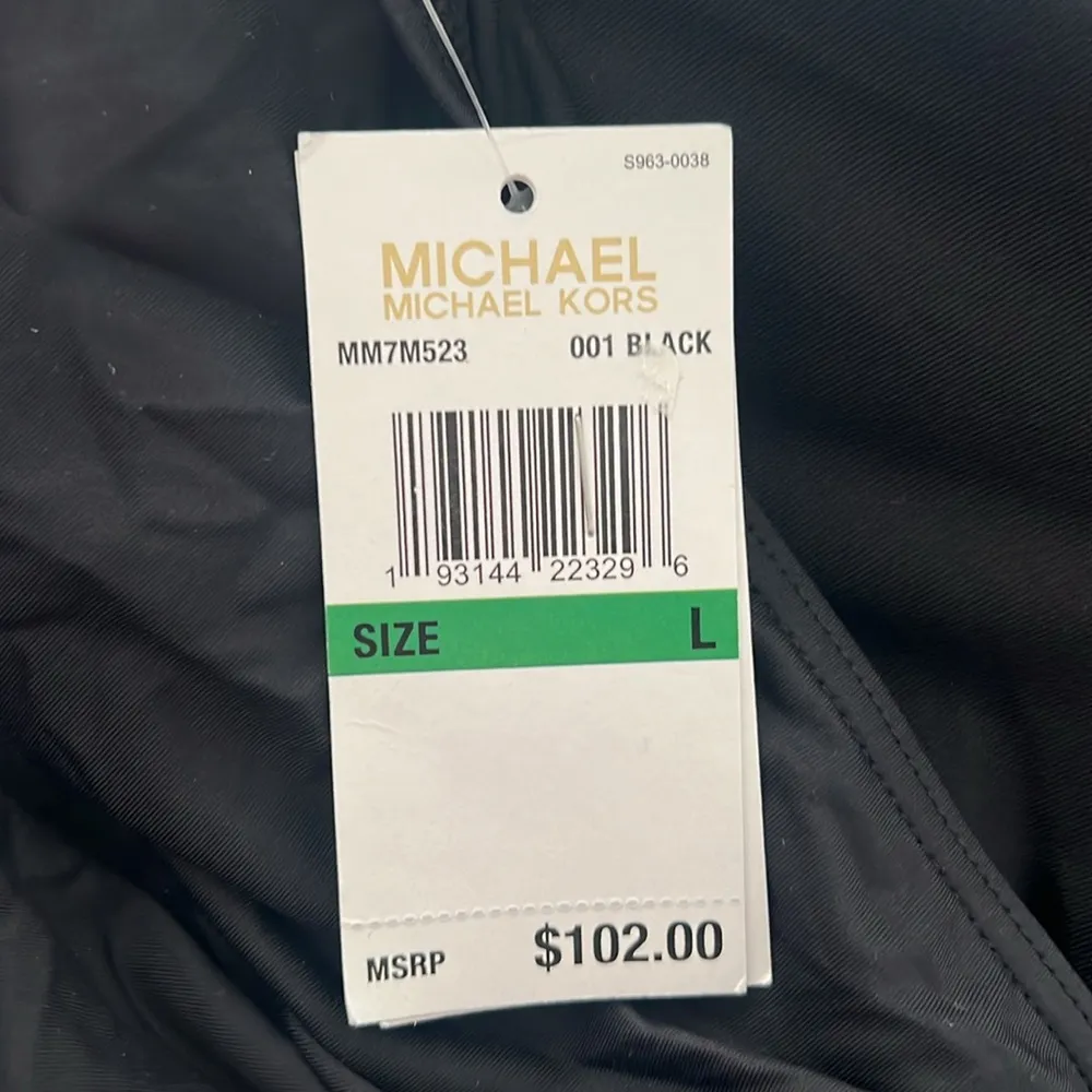 Michael Kors Blouson Halter Tankini Top on Black, Size L NEW with Tag $102 - Image 5