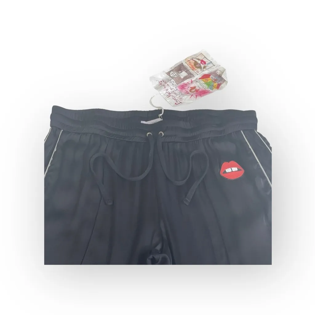 new Lauren Moshi ᨎ Lips Gap Mouth Patch Satiny Side Stripe Joggers Sweatpants ᨎ - Image 6