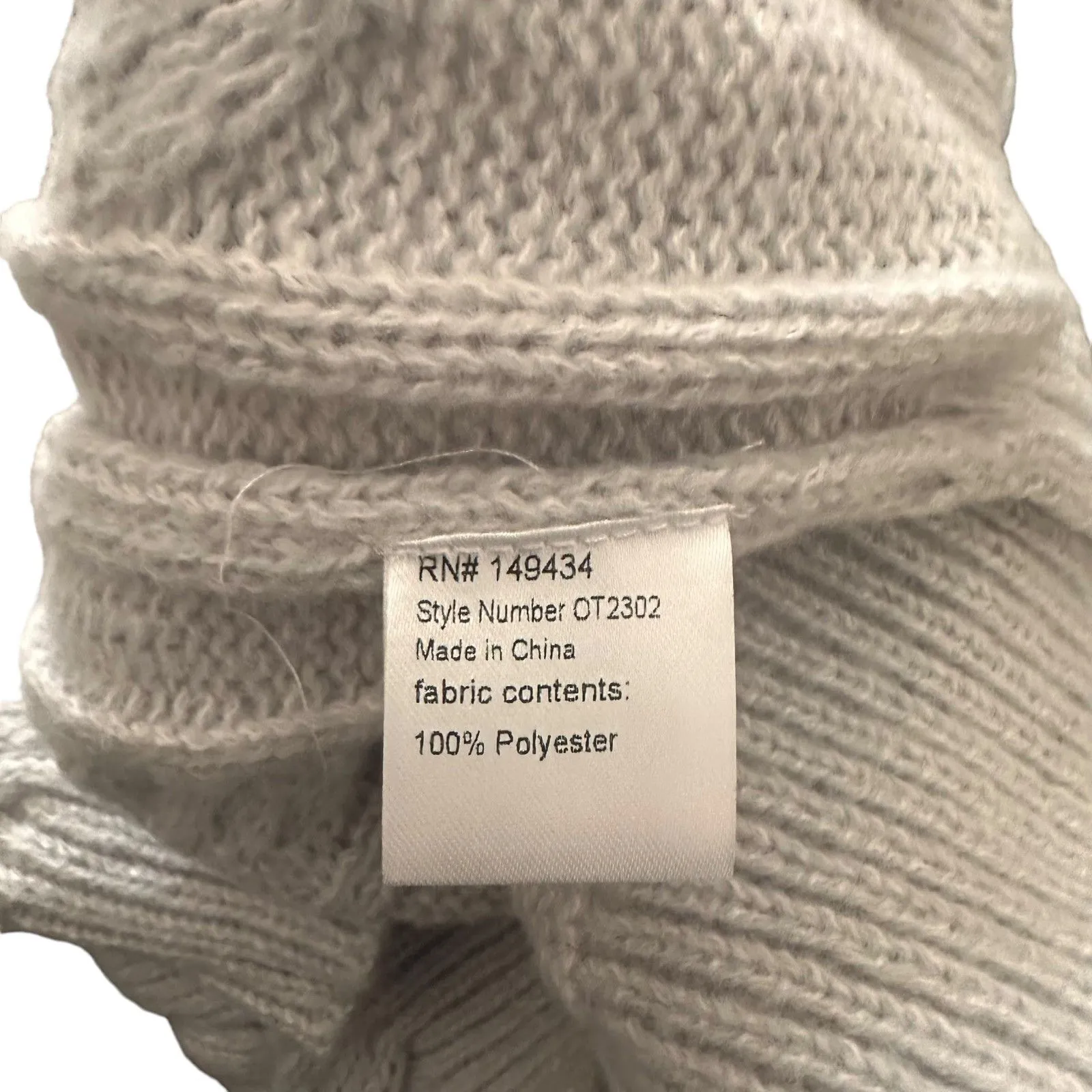 FRENCH MAUVE Tonya Cable Knit Oversized‎ Sweater NWT Gray Size XL - Image 6