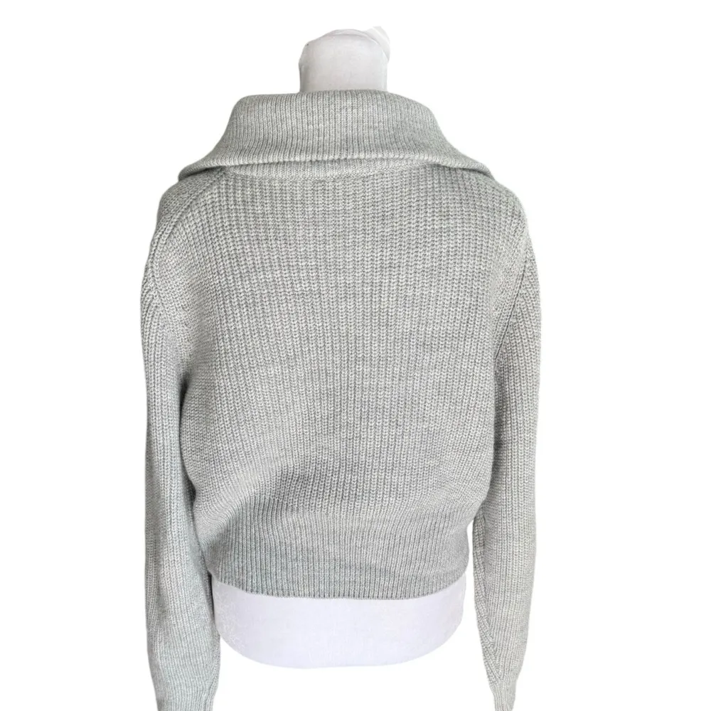 Wayf - Nelle Half Zip Oversized Collar Pullover Sz M - Image 6