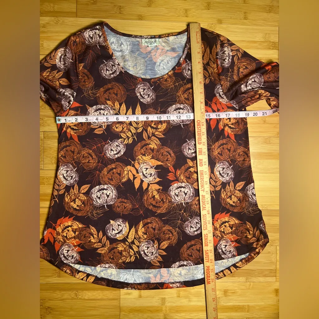One World Womens Fall Pumpkin Halloween 3/4 Sleeve Pullover Casual Shirt|Size:M - Image 6