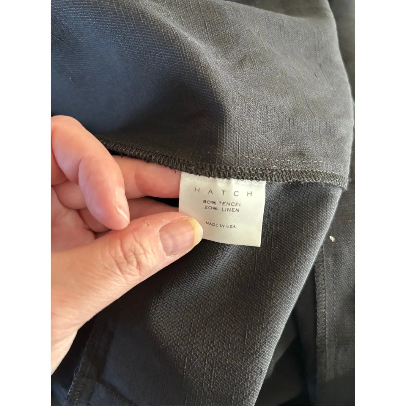 HATCH Collection Jumpsuit Size 0 / XS Womens Noelle Black Tencel Linen - Image 4