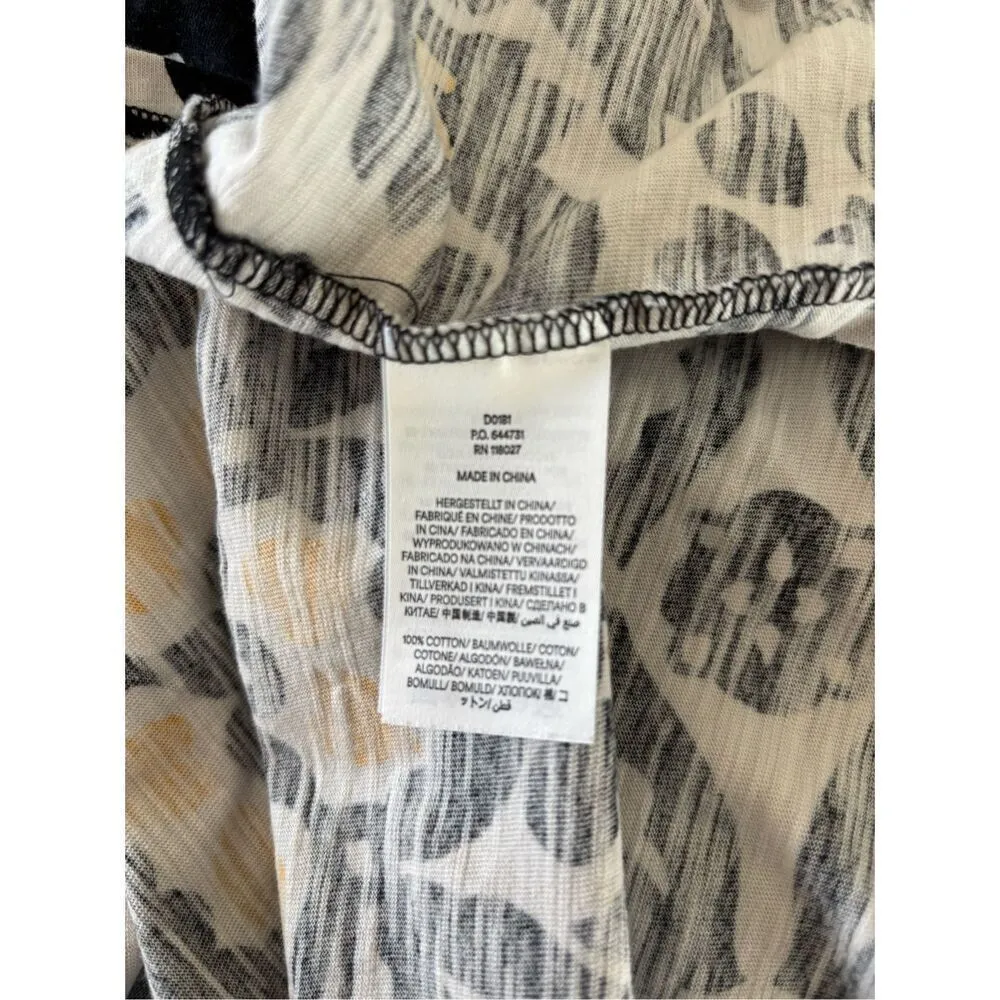 Boden Easy Notch Neck Jersey Dress Size 10L Short Sleeve Black Opulent Pome - Image 3