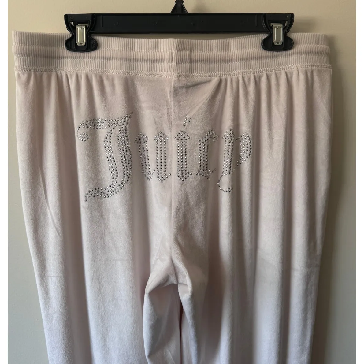 NWOT Juicy Couture OG Bling Velour Track Pants in Angel Size XL - Image 6