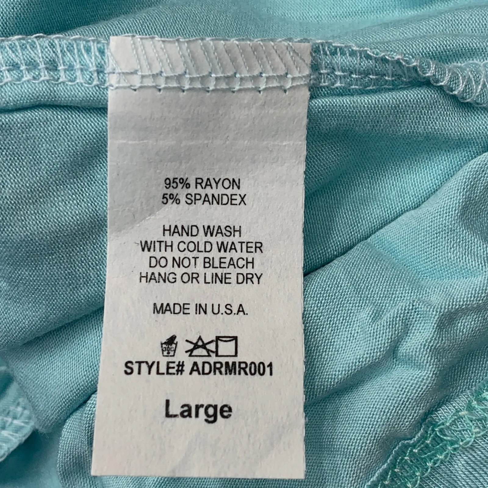 US All.F.Y FASHION Azure Blue T Shirt Dress Slim Fit Women Large New Made in USA - Image 6