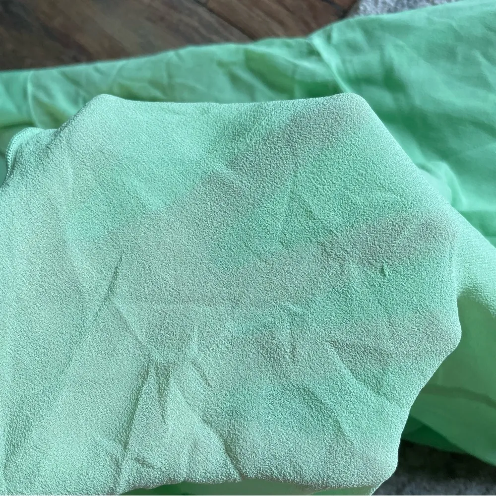 Express Y2K Vintage Silk Brat Asymmetrical Drop Waist Fairycore Mini Dress - Image 8