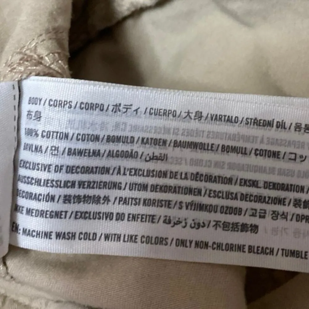 Abercrombie & Fitch Women's Beige Tapered Jogger Barrel Trousers Cargo Pants M - Image 5