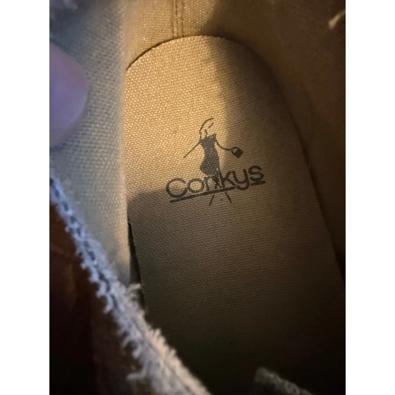 Corkys Womens Camouflage Distressed Canvas Slip On Sneakers Shoes Size Unknown Green - Image 5